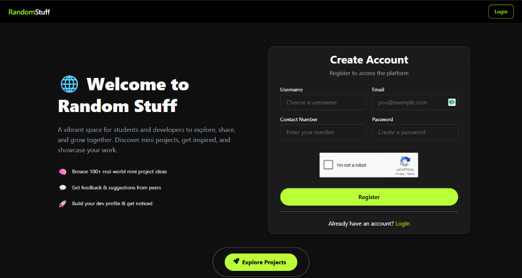 RandomStuff - Developer Projects Community